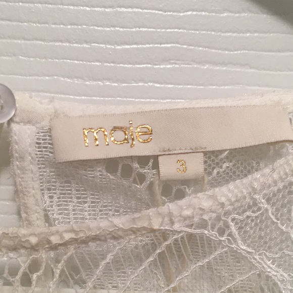 Maje White Lace Blouse NWT - Picture 6 of 7